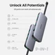 Хаб Ugreen 9в1 (USB+HDMI+RJ45+SD&TF+PD 100W) для Steam Deck/Windows/Macbook Air|Pro|iPad|Pro|M1/M2|M3|M4 - зображення 5