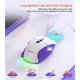 Мышь MEETION 2.4 G + Bluetooth wireless gaming mouse BTM001 |800-1200-1600-2400dpi, 7keys, 35/140h, Type-C Charging, RGB| бело-фиолетовая - изображение 6