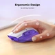 Мышь MEETION 2.4 G + Bluetooth wireless gaming mouse BTM001 |800-1200-1600-2400dpi, 7keys, 35/140h, Type-C Charging, RGB| бело-фиолетовая - изображение 14