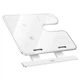 Зарадка Qi HOCO Falcon 3-in-1 desktop vertical wireless fast charging CQ19 |15W| Колір Silver - зображення 1