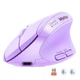 Мышь MEETION 2.4 G+Bluetooth Office Vertical Mouse BTM008 |800-1200-1600-2400dpi, 400h, Type-C charging| фиолетовая - изображение 2