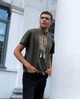 Футболка чоловіча з вишивкою хакі бежева вишивка Narodnyy butik 2006 56 - изображение 7
