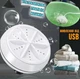 Портативная стиральная ультразвуковая турбо-машина VGR USB UltraSonic Turbine Wash белая, универсальная стиралка для поездок, дачи - изображение 10