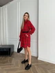 Фланелевая рубашка удлинена в клетку свободного кроя (фланель 70% вискозы, 30% хлопка) 56-58 красная - изображение 10