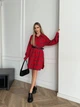 Фланелевая рубашка удлинена в клетку свободного кроя (фланель 70% вискозы, 30% хлопка) 56-58 красная - изображение 8