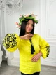 Вышиванка Narodnyy Butik Женская вышиванка рукав бохо черная вышивка желтая 1041.1 52 - изображение 4
