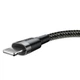 Data-кабель Baseus Cafule Cable USB to Lightning 2.4A 1m, Gray-Black - зображення 5