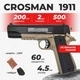 Пневматический пистолет Crosman Colt 1911 KIT (NOT CO2) с пулями с кобурой - изображение 1