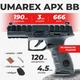 Пневматический пистолет Umarex Beretta APX Blowback black, металл с со2 балонами с пулями с кобурой - изображение 1