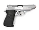 Стартовый пистолет SUR 2608 matte chrome Walther PP с патронами с кобурой - изображение 2