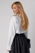 Смугаста жіноча сорочка oversize Lurex Світлий сірий S (30054) - зображення 2