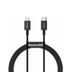 Кабель для iPhone на 1м. Type-C to Lightning Superior Series 20W Black, Baseus для зарядки и передачи данных (CATLYS-A01) - изображение 1