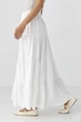 Длинная женская юбка с воланами Lurex Молочный XS (242493) - изображение 5