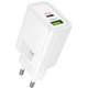 Сетевое зарядное устройство Hoco N63 PD30W + QC3.0 (USB + Type-C) - White - изображение 1