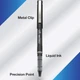 Набор черных ручек 4 шт Pilot Precise V7 Rolling Ball, Extra Fine 0.7 мм (26003) - изображение 3