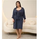 Ночная сорочка женская с халатом 4XL синяя 18566 - изображение 1
