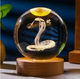 Світлодіодний світильник кришталева куля 3D - Змія - зображення 2