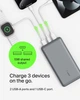 Акумулятор Belkin Power Bank 20000 мАг, 15 Вт, портативний, сірого кольору - зображення 5