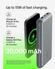 Акумулятор Belkin Power Bank 20000 мАг, 15 Вт, портативний, сірого кольору - зображення 7