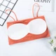 Жіночий прямий топ бандо з бретелями оранжевий One Size 1216_14-97 - зображення 2