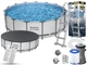 Круглий каркасний басейн з фільтр-насосом Bestway 56438 Steel Pro 457х122 см Об'єм 16015 літ - зображення 1