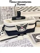Пенал школьный аниме с декором Kuromi, 1 отделение, мягкий, на молнии, тубус, 20 см, черно-белый (10199) - изображение 1