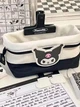 Пенал школьный аниме с декором Kuromi, 1 отделение, мягкий, на молнии, тубус, 20 см, черно-белый (10199) - изображение 2