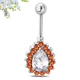 Банан для пірсингу пупка Elegant Zircon Lapis Tattoo Store 11х1.6х5/12 - изображение 1