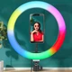 Светодиодная кольцевая RGB селфи-лампа 26 см для фото и видео съемки - изображение 1