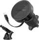 Автодержатель для телефона магнитный с беспроводной зарядкой MagSafe Promate MagDrive-R Black (magdrive-r) - изображение 2