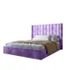 Двуспальная кровать LION Нино 160x200 см SILK 401 Лавандовый (LION-045046) - изображение 2