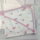 Детская пеленка с уголком Colorful home хлопок 85*85 см белый с розовым - изображение 1