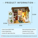 3D Румбокс конструктор кукольный дом Гостиная с верандой и камином DIY Cute Room 8008-D - изображение 9