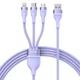 Кабель комбо тройной Baseus Flash Series Ⅱ One-for-three USB - Type-C Micro iPhone 100W 1.2m CASS030005 - изображение 1