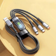 Кабель для заряджання телефонів USB, Type-C, Lightning із швидкою зарядкою, довжина шнура 1 м - зображення 1