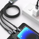Кабель для заряджання телефонів USB, Type-C, Lightning із швидкою зарядкою, довжина шнура 1 м - зображення 4