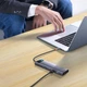 USB-Hub Baseus Metal Gleam Series 12-in-1 Multifunctional Type-C HUB Docking Station Gray（Type-C to HDMI*1+USB3.1*2+USB3.0*2+Type-C3.1*1+PD*1+RJ45*1+SD/TF*1+DP*1+3.5mm*1) (WKWG020213) - изображение 8