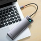 USB-Hub Baseus Metal Gleam Series 12-in-1 Multifunctional Type-C HUB Docking Station Gray（Type-C to HDMI*1+USB3.1*2+USB3.0*2+Type-C3.1*1+PD*1+RJ45*1+SD/TF*1+DP*1+3.5mm*1) (WKWG020213) - изображение 9