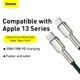 Кабель Baseus Cafule Series Metal Data Cable Type-C to iP PD 20W 1m Green (CATLJK-A06) - изображение 9
