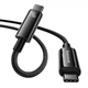 Кабель Baseus Tungsten Gold Fast Charging Data Cable Type-C to Type-C 240W 3m Black (CAWJ040201) - зображення 4