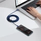 Кабель Baseus Crystal Shine Series Fast Charging Data Cable Type-C to Type-C 100W 2m Blue (CAJY000703) - изображение 8