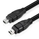Кабель FireWire 4-контактний на 4-контактний роз'єм «тато-тато» Чорний - зображення 1