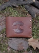 Кошелек на заклепках Turtle с тиснением Дерево жизни из натуральной кожи Crazy Horse Коричневый - изображение 1