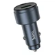 Зарядне автомобільне Hoco Z57B USB/Type-C PD45W+QC3.0 швидка зарядка для телефона Samsung/Xiaomi/Huawei/Meizu/iPhone/iPad/iPod Сірий - изображение 3