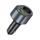 Зарядне автомобільне Hoco Z56 Friend PD35W+QC3.0 (240W) з LED-підсвічуванням та гніздом прикурювача Чорний - изображение 1