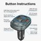 Автомобільний FM-трансмітер Vention PD 54W 2USB 1Type-C (C+A+A) LED/USB Flash/Bluetooth Black (FFLB0) - зображення 6