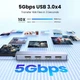 USB-C Hub UGREEN CM219 4-Port USB 3.0 концентратор-разветвитель адаптер для MacBook Pro iPad Pro Samsung Galaxy Note 10 S10 тонкий с доп. питанием Type-C 5Gbps 15см Grey (70336) - изображение 2