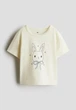 Футболка молочная Кролик H&M 122-128см (400010378) - изображение 1