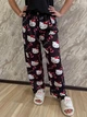 Легкие пижамные штаны с принтом Hello Kitty, черные, тонкие, летние, L (10465) - изображение 4