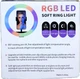 Лампа селфи кольцевая 26 см RGBW светодиодная LED кольцо с держателем для телефона и креплением под штатив - изображение 8